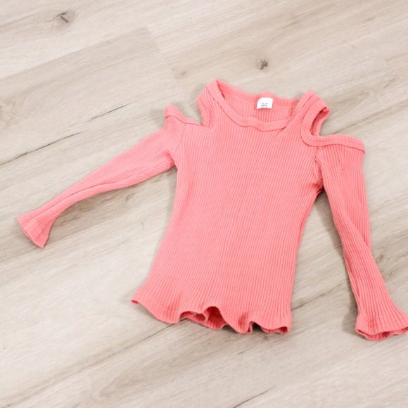 Girls Cold Shoulder Long Sleeve, 2Y - Picture 2 of 6
